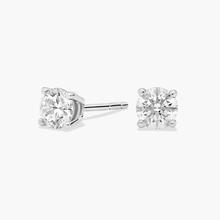 Four Prong Round Brilliant Lab Grown Diamond Stud Earrings In 14k White Gold (1/2 Ct. Tw. - F-G / VS2-SI1)
