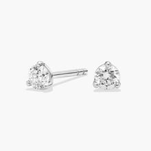 Three Prong Martini Round Brilliant Lab Grown Diamond Earrings In 14K White Gold (1/4 Ct. Tw. - F-G / VS2-SI1)