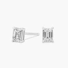 Emerald Cut Lab-Grown Diamond Stud Earrings In 14K White Gold (1/2 Ct. Tw. - F-G / VS2-SI1)