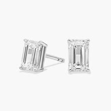 Emerald Cut Diamond Stud Earrings In 14K White Gold (1 1/2 Ct. Tw. - H-I / SI1-SI2)