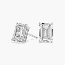 Emerald Cut Lab-Grown Diamond Stud Earrings In 14K White Gold (3 Ct. Tw. - F-G / VS2-SI1)