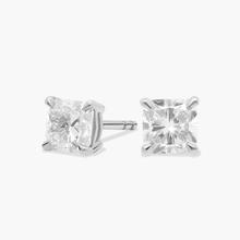 Cushion Cut Diamond Stud Earrings In 14K White Gold (1 Ct. Tw. - H-I / SI1-SI2)