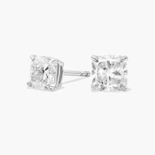 Cushion Cut Lab-Grown Diamond Stud Earrings In 14K White Gold (1 1/2 Ct. Tw. - F-G / VS2-SI1)