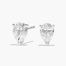 Pear Cut Lab-Grown Diamond Stud Earrings In 14K White Gold (3/4 Ct. Tw. - F-G / VS2-SI1)