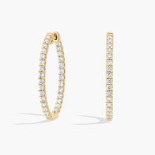 Inside Out Diamond Hoop Earrings In 14K Yellow Gold (1 Ct. Tw. - H-I / SI1-SI2)