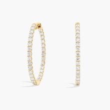 Inside Out Diamond Hoop Earrings In 14K Yellow Gold (2 Ct. Tw. - H-I / SI1-SI2)