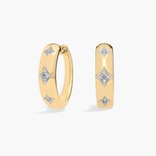 Diamond Flicker Huggie Earrings In 14K Yellow Gold
