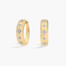 Diamond Glimmer Hoop Earrings In 14K Yellow Gold (1/4 Ct. Tw.)