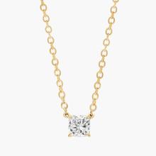 Cushion Cut Diamond Solitaire Pendant In 14K Yellow Gold (1/4 Ct. Tw. - H-I / SI1-SI2)