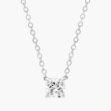 Lab Grown Diamond Cushion Cut Solitaire Pendant In 14k White Gold (1/2 Ct. Tw. - F-G / VS2-SI1)