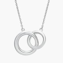 18" Infinity Ring Necklace In Sterling Silver (1 Mm)