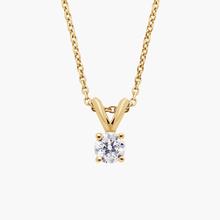 Diamond Solitaire Pendant In 14k Yellow Gold (1/3 Ct. Tw.)