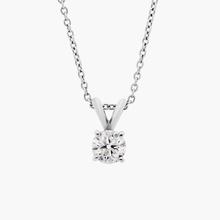 Diamond Solitaire Pendant In 14k White Gold (1/2 Ct. Tw.)