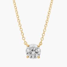 Four Prong Basket Solitaire Lab Grown Diamond Pendant In 14K Yellow Gold (3/4 Ct. Tw. - F-G / VS2-SI1)