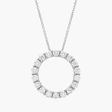 Lab Grown Diamond Circle Pendant In 14k White Gold (2 Ct. Tw.)