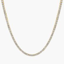 16 " Straight Lab-Grown Diamond Tennis Necklace In 14K Yellow Gold (7 Ct. Tw. - F-G / VS2-SI1)