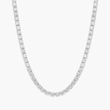 16 " Straight Lab-Grown Diamond Tennis Necklace In 14K White Gold (15 Ct. Tw. - F-G / VS2-SI1)