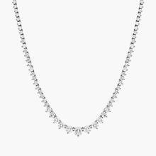 18 " Graduated Lab Grown Diamond Eternity Necklace In 14K White Gold (5 Ct. Tw. - F-G / VS2-SI1)