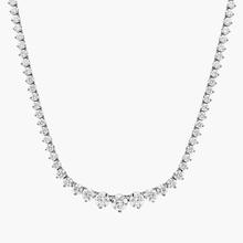 18 " Graduated Lab Grown Diamond Eternity Necklace In 14K White Gold (7 Ct. Tw. - F-G / VS2-SI1)