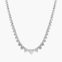18 " Graduated Lab Grown Diamond Eternity Necklace In 14K White Gold (10 Ct. Tw. - F-G / VS2-SI1)