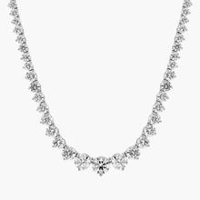 18 " Graduated Lab Grown Diamond Eternity Necklace In 14K White Gold (15 Ct. Tw. - F-G / VS2-SI1)