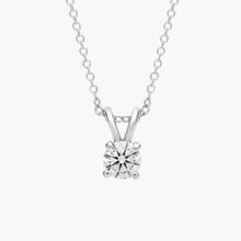 Double-Bail Diamond Solitaire Pendant In 14K White Gold (1/4 Ct. Tw. - H-I / SI1-SI2)