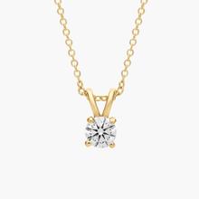 Double-Bail Diamond Solitaire Pendant In 14K Yellow Gold (1/4 Ct. Tw. - H-I / SI1-SI2)