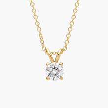 Double-Bail Diamond Solitaire Pendant In 14K Yellow Gold (1/2 Ct. Tw. - H-I / SI1-SI2)