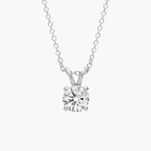 Double-Bail Diamond Solitaire Pendant In Platinum (3/4 Ct. Tw. - H-I / SI1-SI2)