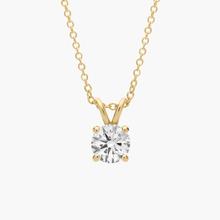 Double-Bail Diamond Solitaire Pendant In 14K Yellow Gold (3/4 Ct. Tw. - H-I / SI1-SI2)
