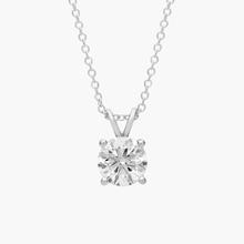 Double-Bail Lab-Grown Diamond Solitaire Pendant In 14K White Gold (1 1/2 Ct. Tw. - F-G / VS2-SI1)