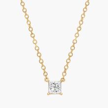 Princess Cut Diamond Solitaire Pendant In 14K Yellow Gold (1/4 Ct. Tw. - H-I / SI1-SI2)