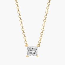 Princess Cut Diamond Solitaire Pendant In 14K Yellow Gold (1/2 Ct. Tw. - H-I / SI1-SI2)